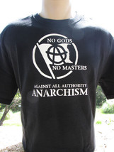 Anarchist No Gods No Masters T-Shirt Anarchism Anarchy - £11.79 GBP