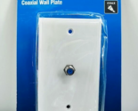 Commercial Electric 1-Gang 191 100 White Coaxial Video Cable Wall Plate ... - £7.06 GBP