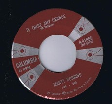 Marty Robbins Is There Any Chance 45 rpm I Told My Heart VG+ - $4.94