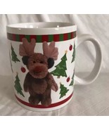 Boyds Collection Bearware Pottery Works 2004 Holiday Mug Cup Reindeer Be... - £10.26 GBP