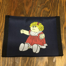 Vintage cabbage doll graphics design hook and latch bi fold nylon wallet  - $19.75