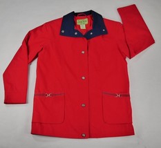 Mackintosh New England Red Lightweight Snap Front Lined Jacket Womens Medium *** - £33.50 GBP