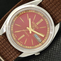 Vintage Seiko 5 Automatic 7009A Japan Mens DAY/DATE Red Watch 595c-a319243-6 - £30.05 GBP