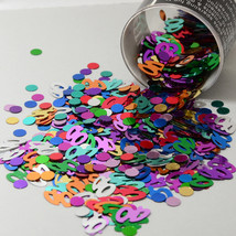 Number 40 and Circles Multicolor Confetti Bag 1/2 Oz FREE SHIPPING CCP9003 - $4.99+