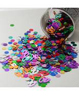 Number 40 and Circles Multicolor Confetti Bag 1/2 Oz FREE SHIPPING CCP9003 - £4.05 GBP+