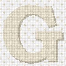 Pepita Needlepoint kit: Polka Dot Letter G Tan, 7&quot; x 7&quot; - £40.09 GBP+