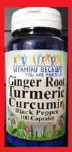 Ginger Root Turmeric 100 Capsules - £10.23 GBP