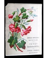 Antique Trade Card Advertising C.V.S Grand Opening Quackenbush Co. Sprin... - €25,58 EUR