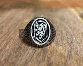 Lion Of Judah Signet Lion Ring, 925 Silver Jewelry, Lion Of Judah Men Jewelry - £66.97 GBP