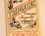 Vintage Curacao Triplesec Conique label - £6.32 GBP