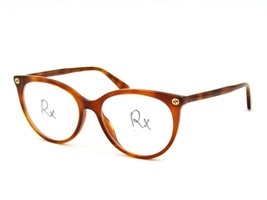 GUCCI GG0093O Women&#39;s Eyeglasses Frame, 003 Havana 53-17-140 Cat Eye ($350) #B94 - £78.34 GBP