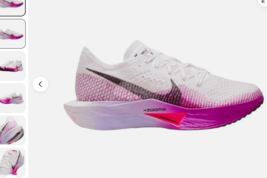 Nike size 7 ZoomX VaporFly Next% 3 White Vivid Purple - DV4129-104 - $174.21