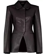 Women&#39;s Stylish Handmade Classic Blazer BLACK Genuine Casual Lambskin Le... - $2,457.01 MXN+