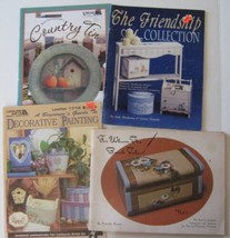 Lot 4 Paint Books Tole Country Beginners - Intermediate Patterns Instruc... - $9.39