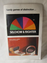 1970's Selchow & Righter Games fold-out Promo Catalog - includes Electronic - $4.00