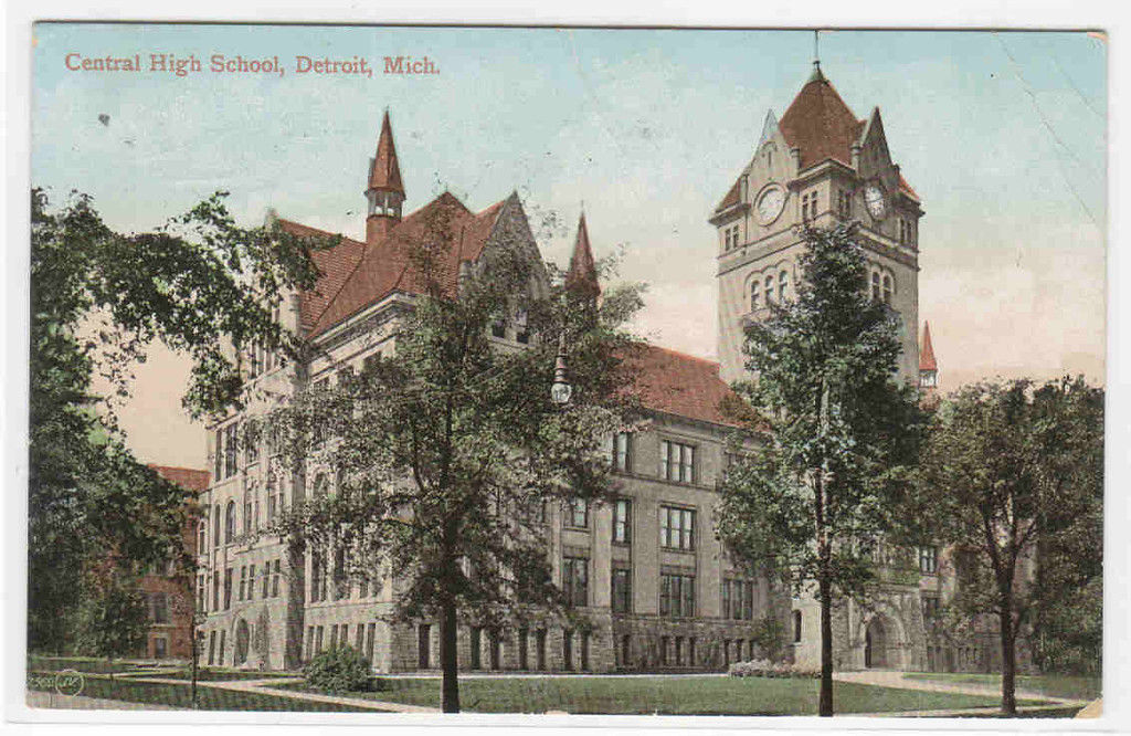 Primary image for Central High School Detroit Michigan 1908 postcard