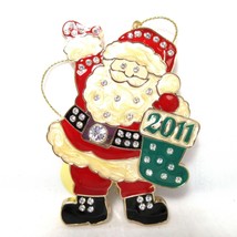 2011 Crystal Santa Danbury Mint Annual Christmas Ornament Swarovski Crystals - £26.63 GBP
