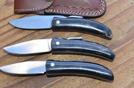 3 Real custom made Stainless Steel folding knife  From the Eagle CollectionZ4158 - $98.99