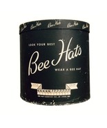 Bee Hats Company Vintage 1950&#39;s Large Oval Tall Sturdy Lidded Box With I... - £39.34 GBP