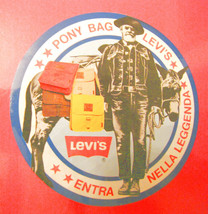 Vintage Levi&#39;s Pony Bag Sticker Enters Legend Levi&#39;s Jeans LEVIS- Show Origin... - £17.41 GBP