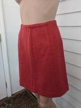 Vintage 60s Tomato Red Skirt 23 Waist XS XXS Junior Bazaar - £17.52 GBP