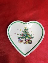 Nikko Christmastime Heart Shaped Dish 5 3/4&quot; Original Box Excellent Condition - £8.99 GBP