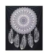 Black &amp; White Double Bed Spread / Wall Art - Dream Catcher - £16.31 GBP