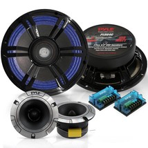 Pyle 6.5&quot; Component Speakers for Car Audio - 2 Pair Kit Includes Pair of Crossov - £72.73 GBP