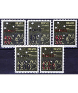 ZAYIX Brazil C55-C59 MNH Air Post Overprints Child Stars 071423S184M - £13.25 GBP