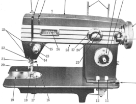 White 3955 manual Automatic zig zag sewing machine instruction Enlarged - £10.17 GBP