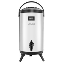 VEVOR Insulated Beverage Dispenser, 2.4 Gal Stainless Steel Thermal Drin... - $43.99