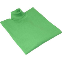 Men PRINCELY Turtle neck Sweater Turkey Soft Merino Wool 1011-80 Apple Green image 6