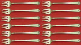 George II Rex Hand Chased By Watson Sterling Silver Cocktail Fork Set 12... - £368.97 GBP