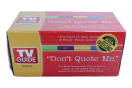 TV Guide Edition Board Game Don&#39;t Quote Me 2004 New Sealed Rare - £5.39 GBP