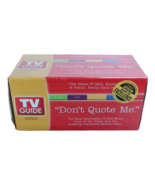 TV Guide Edition Board Game Don&#39;t Quote Me 2004 New Sealed Rare - $131.14 MXN