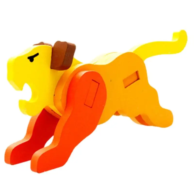 Animals Figures Puzzle Blocks Wood Animal Figures Blocks Animal Themed DIY 3D - £10.89 GBP+