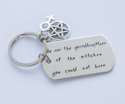 We are the witches you could not burn keychain, feminist key ring, Wicca... - $26.00