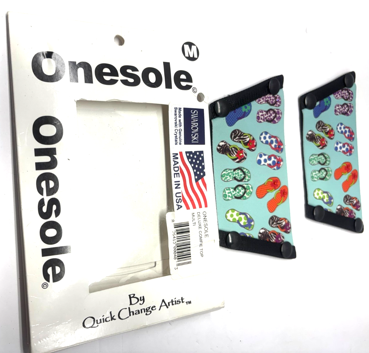 Onesole Quick Change Artist Flip Flops with Swarovski Crystals Set - $9.90