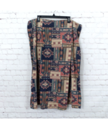 Carolina Colours Skirt Womens 22/24 Tan Blue Wrap Aztec Tribal Southwestern - £23.67 GBP