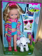 Cititoys City Pals Maya From Miami 14.5&quot; Doll &amp; Her Poodle Milo New - £27.47 GBP