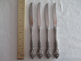 Lot Of 4x Oneida Ocq Usa Stainless Wordsworth: Hollow Dinner Knives Knife 9&quot; - £11.79 GBP