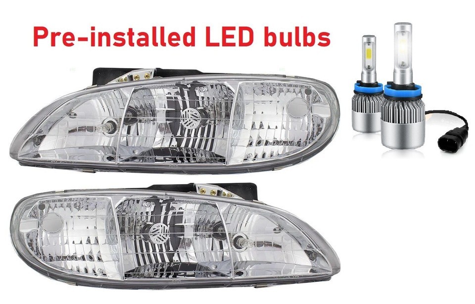 ITASCA MERIDIAN 2004 2005 2006 HEADLIGHTS HEAD LAMPS LIGHTS RV + LED BUL... - $187.11