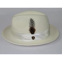 Mens Bruno Capelo Hat Australian Wool Soft Crushable Fedora Giovani Un132 Ivory image 2