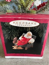 Hallmark Keepsake Christmas Ornament Santa Claus Coca Cola Relaxing Vintage 1994 - £4.95 GBP