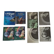 ABeka 6th Grade Observing God&#39;s World Science, Language, Spelling Books Lot - £27.68 GBP