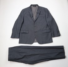 Jos A Bank Mens 46R Tailored Fit Wool 2 Piece Suit Wedding Sharkskin Gra... - $128.65