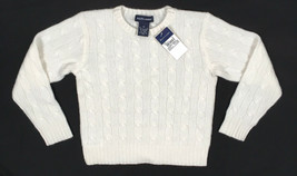 NEW Polo Ralph Lauren Girls Cashmere Sweater!  M or L   Off White  Cable Knit - £95.69 GBP