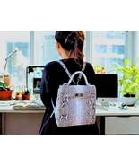Fashion Designer Snakeskin Backpack Large Compartment - $300.00