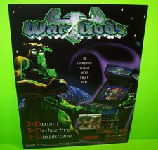War Gods Arcade FLYER 1996 Original NOS Video Game Vintage Retro Promo - $15.68