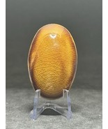 Antike sowjetische Brosche Brown Color Oval Stone Imitation - $58.11 CAD